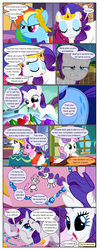 Size: 612x1553 | Tagged: safe, artist:newbiespud, edit, edited screencap, screencap, cookie crumbles, hondo flanks, rainbow dash, rarity, sweetie belle, pegasus, pony, unicorn, comic:friendship is dragons, g4, angry, classroom, comic, crying, dialogue, drawing, female, filly, filly rarity, gem, happy, implied applejack, laurel wreath, looking down, male, mare, sad, screencap comic, smiling, stallion, thinking, younger