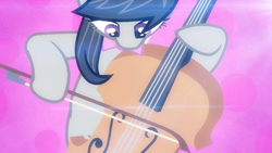 Size: 1920x1080 | Tagged: safe, screencap, octavia melody, pony, g4, slice of life (episode), bow (instrument), cello, cute, female, looking down, mare, musical instrument, solo, tavibetes