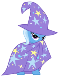 Size: 1610x2086 | Tagged: safe, artist:sonofaskywalker, trixie, pony, unicorn, a horse shoe-in, g4, cape, clothes, female, hat, mare, simple background, solo, transparent background, trixie's cape, trixie's hat, vector