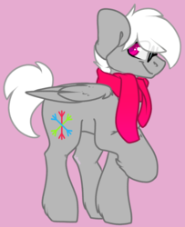 Size: 1584x1946 | Tagged: safe, artist:spoopygander, oc, oc:snoviee, pegasus, pony, clothes, cute, cutie mark, folded wings, glasses, looking at you, male, raised hoof, scarf, smiling, stallion, unshorn fetlocks