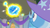 Size: 1600x900 | Tagged: safe, screencap, trixie, flash bee, pony, a horse shoe-in, g4, my little pony: friendship is magic, banner, ceiling light, clothes, electricity, female, hat, looking up, mare, oops, solo, swarm, trixie's hat, uh oh