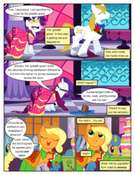 Size: 612x792 | Tagged: safe, artist:newbiespud, edit, edited screencap, screencap, applejack, lemon hearts, lightning bolt, lyra heartstrings, prince blueblood, rarity, white lightning, earth pony, pony, unicorn, comic:friendship is dragons, g4, the best night ever, angry, background pony, bowtie, braided tail, cake, cart, clothes, comic, dialogue, dress, drink, eyes closed, female, flower, food, gala dress, glass slipper (footwear), gown, hat, high heels, jewelry, looking up, male, mare, palindrome get, puddle, rarity's first gala dress, rose, screencap comic, shoes, stallion, straw, tiara, unshorn fetlocks