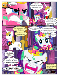 Size: 612x792 | Tagged: safe, artist:newbiespud, edit, edited screencap, screencap, applejack, bruce mane, eclair créme, fine line, masquerade, maxie, orion, prince blueblood, rarity, shooting star (g4), earth pony, pony, unicorn, comic:friendship is dragons, g4, the best night ever, angry, bowtie, comic, dialogue, female, flower, frown, gritted teeth, male, mare, open mouth, rose, screencap comic, stallion, surprised, worried