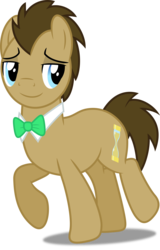 Size: 3192x5000 | Tagged: safe, artist:dashiesparkle, doctor whooves, time turner, earth pony, pony, g4, bowtie, high res, male, raised hoof, simple background, solo, stallion, transparent background, vector