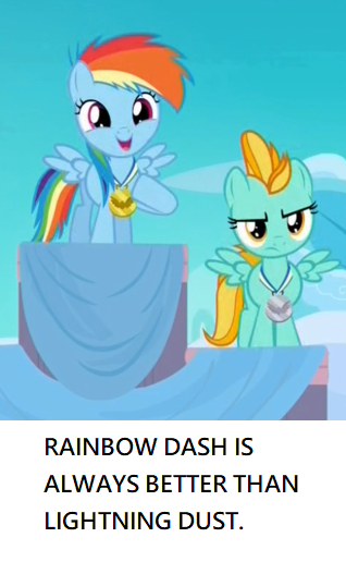 2144466 - safe, edit, edited screencap, screencap, lightning dust, rainbow  dash, pony, parental glideance, cropped, female, filly, filly lightning dust,  filly rainbow dash, op is a duck, op is trying to start