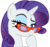 Size: 3556x3375 | Tagged: safe, artist:sketchmcreations, rarity, pony, unicorn, dragon dropped, g4, female, glasses, high res, hoof on chin, mare, raised eyebrow, rarity's glasses, simple background, smiling, solo, transparent background, vector
