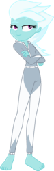 Size: 570x1799 | Tagged: safe, artist:grapefruitface1, artist:pupkinbases, fleetfoot, equestria girls, g4, barefoot, clothes, crossed arms, equestria girls-ified, feet, jumpsuit, looking to the right, show accurate, simple background, transparent background, warmup suit