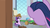 Size: 1600x900 | Tagged: safe, screencap, starlight glimmer, twilight sparkle, alicorn, pony, a horse shoe-in, g4, book, dirt, easel, peeking, stool, twilight sparkle (alicorn), window