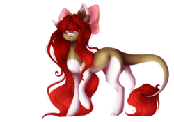 Size: 1070x747 | Tagged: safe, artist:sodapopfairypony, oc, oc only, earth pony, pony, bow, female, hair bow, mare, simple background, solo, transparent background
