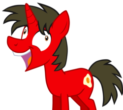 Size: 2372x2115 | Tagged: safe, artist:shadymeadow, oc, oc only, oc:fried egg, pony, unicorn, high res, i didn't listen, male, simple background, solo, stallion, transparent background