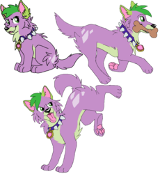Size: 894x972 | Tagged: safe, artist:toby-wolfkat, spike, spike the regular dog, dog, equestria girls, g4, alternate design, bone, male, simple background, solo, spike the dog, tongue out, transparent background