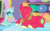 Size: 1134x703 | Tagged: safe, screencap, big macintosh, ocellus, changedling, changeling, earth pony, pony, a horse shoe-in, g4, cute, diaocelles, macabetes, male, mouth hold, sewing, sewing needle, smiling, stallion