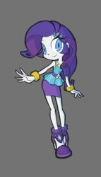 Size: 630x1100 | Tagged: safe, artist:rvceric, rarity, equestria girls, equestria girls series, g4, clothes, female, gray background, looking at you, simple background, smiling, solo
