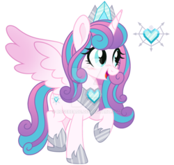 Size: 600x572 | Tagged: safe, artist:rosereade, princess flurry heart, alicorn, pony, g4, the last problem, adult, base used, crystal heart, cute, cutie mark, deviantart watermark, flurrybetes, hoof shoes, jewelry, obtrusive watermark, older, older flurry heart, princess, regalia, simple background, watermark