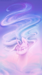 Size: 1080x1920 | Tagged: safe, artist:jadekettu, princess celestia, pony, unicorn, g4, beautiful, ethereal mane, female, long mane, solo