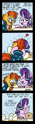 Size: 1013x3507 | Tagged: safe, artist:bobthedalek, starlight glimmer, sunburst, pony, unicorn, a horse shoe-in, g4, angry, comic, faint, female, gasping, imminent sex, implied trixie, kissing, male, messy mane, offscreen character, ship:starburst, shipping, stallion, starlight's office, straight, this will end in snu snu, this will end well