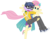 Size: 4013x3104 | Tagged: safe, artist:sketchmcreations, fluttershy, micro chips, cheer you on, equestria girls, g4, my little pony equestria girls: better together, bridal carry, carrying, commission, converse, duo, female, male, ponied up, scared, shoes, simple background, super ponied up, transparent background, vector