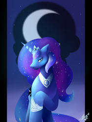 Size: 3600x4800 | Tagged: safe, artist:evianix, princess luna, pony, g4, female, looking at you, solo