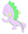 Size: 750x904 | Tagged: safe, alternate version, artist:undeadponysoldier, spike, dragon, g4, male, out of context, simple background, solo, transparent background, vector, wat