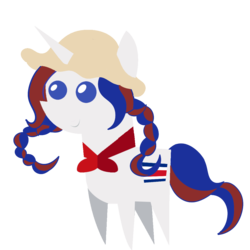 Size: 1080x1080 | Tagged: safe, artist:archooves, oc, oc only, oc:panchita, pony, unicorn, costa rica, hat, nation ponies, pointy ponies, ponified, simple background, solo, transparent background