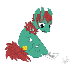 Size: 1000x917 | Tagged: artist needed, safe, pony, ava's demon, drawing, ponified, tuls tenebrose