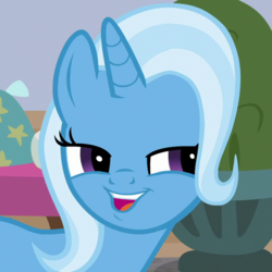 Size: 800x800 | Tagged: safe, screencap, trixie, pony, unicorn, a horse shoe-in, g4, cropped, female, mare, solo