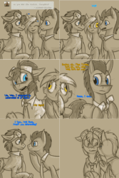 Size: 1502x2254 | Tagged: safe, artist:allonsyraerae, derpy hooves, doctor whooves, time turner, earth pony, pegasus, pony, lovestruck derpy, g4, animated, counterparts, doctor who, gif, goggles, monochrome, multiverse, necktie, self ponidox, sonic screwdriver, the doctor, theenamoredclockmaker
