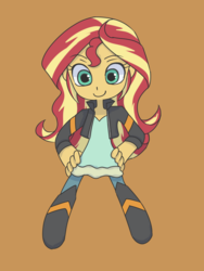 Size: 2448x3264 | Tagged: safe, artist:haibaratomoe, sunset shimmer, equestria girls, g4, chibi, female, high res, solo