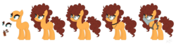 Size: 2052x532 | Tagged: safe, artist:nathy2001, artist:selenaede, oc, oc only, oc:chocolate spray, earth pony, pony, apron, bald, base used, choker, clothes, eyeshadow, face mask, female, glasses, makeup, mare, offspring, parent:cheese sandwich, parent:pinkie pie, parents:cheesepie, simple background, solo, transparent background