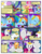 Size: 612x792 | Tagged: safe, artist:christhes, applejack, fluttershy, pinkie pie, prince blueblood, rainbow dash, rarity, twilight sparkle, earth pony, pegasus, pony, unicorn, comic:friendship is dragons, g4, alicorn amulet, angry, clothes, collaboration, comic, dialogue, dress, eyes closed, female, frown, gala dress, glare, hat, injured, jewelry, laurel wreath, looking down, male, mane six, mare, night, scared, show accurate, stallion, stars, tiara, unicorn twilight, unshorn fetlocks