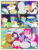 Size: 612x792 | Tagged: safe, artist:christhes, applejack, fluttershy, pinkie pie, prince blueblood, rainbow dash, rarity, twilight sparkle, earth pony, pegasus, pony, unicorn, comic:friendship is dragons, g4, clothes, collaboration, comic, dialogue, dress, eyes closed, female, freckles, gala dress, grin, hat, kicking, laurel wreath, looking back, male, mane six, mare, messy mane, open mouth, shocked, show accurate, smiling, stallion, unicorn twilight, unshorn fetlocks, wide eyes