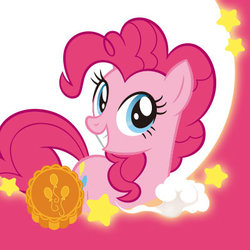 Size: 400x400 | Tagged: safe, pinkie pie, earth pony, pony, g4, official, bust, female, food, mid-autumn festival, mooncake, portrait, solo, stock vector