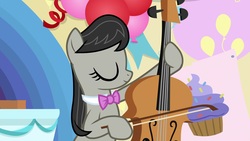 Size: 1920x1080 | Tagged: safe, screencap, octavia melody, pony, a horse shoe-in, g4, bow (instrument), cello, female, mare, musical instrument, solo