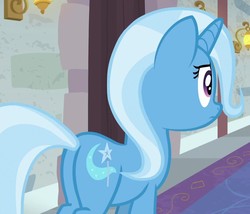 Size: 1028x881 | Tagged: safe, screencap, trixie, pony, unicorn, a horse shoe-in, g4, butt, cropped, female, mare, plot, solo