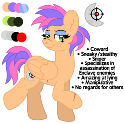 Size: 1800x1800 | Tagged: safe, artist:ponkus, oc, oc only, oc:nimbus flare, pegasus, pony, fallout equestria, bedroom eyes, female, mare, reference sheet, scarred, solo