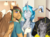 Size: 2671x1956 | Tagged: safe, artist:blackblood-queen, oc, oc only, oc:bubble lee, oc:kiwi breeze, oc:mako, oc:silver lining, orca pony, original species, pegasus, unicorn, anthro, anthro oc, clothes, digital art, female, freckles, makolee, male, mare, mother and daughter, photo, shipping, stallion, story in the source, straight