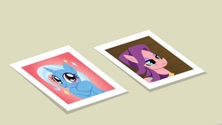 Size: 1920x1080 | Tagged: safe, screencap, spoiled rich, trixie, earth pony, pony, unicorn, a horse shoe-in, g4, female, mare, photo