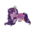 Size: 1024x1024 | Tagged: safe, oc, oc:shadow spark, alicorn, pony, alicorn oc, cape, chibi, clothes, ethereal mane, galaxy mane, hoof shoes, jewelry, metal shoes, parent:king sombra, parent:twilight sparkle, simple background, sleeping, sparkles, tiara, transparent background, ych result