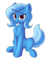 Size: 2320x2560 | Tagged: safe, artist:anti1mozg, trixie, pony, unicorn, g4, chest fluff, cute, diatrixes, ear fluff, female, high res, leg fluff, looking at you, mare, simple background, solo, white background