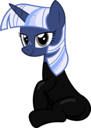 Size: 1723x2435 | Tagged: safe, artist:zacatron94, oc, oc only, oc:silverlay, original species, pony, umbra pony, unicorn, bedroom eyes, catsuit, female, latex, latex suit, mare, simple background, solo, transparent background
