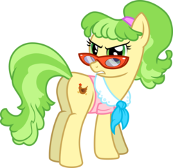 Size: 3089x3000 | Tagged: safe, artist:jeatz-axl, chickadee, ms. peachbottom, earth pony, pony, g4, butt, chickenbutt, clothes, female, glasses, high res, mare, plot, simple background, solo, transparent background, vector