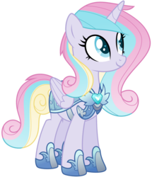 Size: 1280x1488 | Tagged: safe, artist:bubblestormx, oc, oc only, oc:armored melody, alicorn, pony, alicorn oc, armor, female, mare, offspring, parent:princess cadance, parent:shining armor, parents:shiningcadance, simple background, solo, transparent background