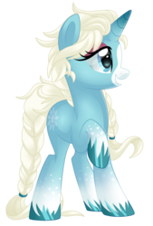 Size: 1644x2435 | Tagged: safe, artist:crystal-tranquility, oc, oc only, oc:snow spell, pony, unicorn, female, mare, not elsa, simple background, solo, transparent background