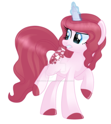Size: 1024x1138 | Tagged: safe, artist:crystal-tranquility, oc, oc only, oc:belle esprit, pony, unicorn, deviantart watermark, female, magic, mare, obtrusive watermark, simple background, solo, transparent background, watermark