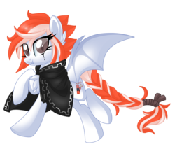 Size: 2000x1700 | Tagged: safe, artist:crystal-tranquility, oc, oc only, oc:firecracker, bat pony, pony, female, mare, simple background, solo, transparent background
