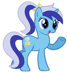 Size: 515x555 | Tagged: safe, artist:colorblindbrony, artist:winxflorabloomroxy, minuette, pony, unicorn, g4, alternate hairstyle, base used, cute, female, mare, minubetes, open mouth, ponytail, raised hoof, simple background, smiling, solo, transparent background, vector