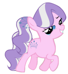 Size: 561x610 | Tagged: safe, artist:winxflorabloomroxy, diamond tiara, earth pony, pony, g4, alternate hairstyle, cute, diamondbetes, female, filly, lidded eyes, ponytail, simple background, solo, transparent background, vector