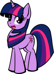 Size: 336x458 | Tagged: safe, artist:mindofnoodles, twilight sparkle, pony, unicorn, g4, cute, female, mare, open mouth, simple background, smiling, solo, transparent background, twiabetes, unicorn twilight, vector