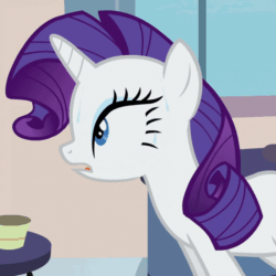 Size: 800x800 | Tagged: safe, screencap, rarity, pony, unicorn, g4, games ponies play, season 3, animated, breathing, cropped, female, gif, invisible stallion, mare, nervous, open mouth, out of context, panting, solo, sweat