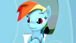 Size: 1280x720 | Tagged: source needed, safe, artist:gassipons, rainbow dash, pegasus, pony, g4, 3d, animated, but why, constipated, female, fetish, implied pooping, mare, sitting on toilet, solo, sound, source filmmaker, straining, taking a dump, toilet, webm
